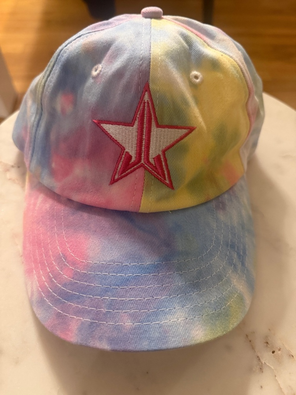 Jeffree Star Pastel Tie-Dye Baseball Cap with Star Patch